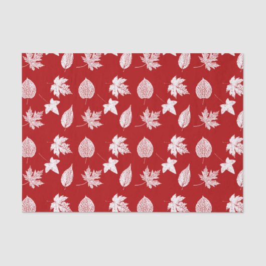 紅葉 – 白と濃い赤 薄葉紙 (正面)