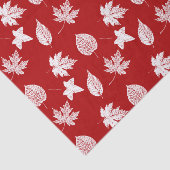 紅葉 – 白と濃い赤 薄葉紙 (詳細)