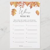 紅葉 – 私たちはブライダルシャワーゲーム (正面)