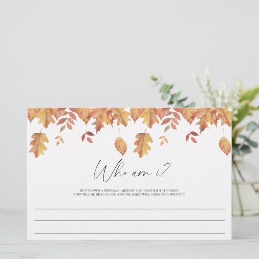 紅葉 – 私のブライダルシャワーゲーム 便箋 (スタンド正面)