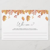 紅葉 – 私のブライダルシャワーゲーム 便箋 (正面)