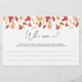 紅葉 – 私のブライダルシャワーゲーム 便箋 (正面)