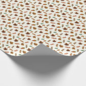 紅葉、秋のプリント ラッピングペーパー (角)