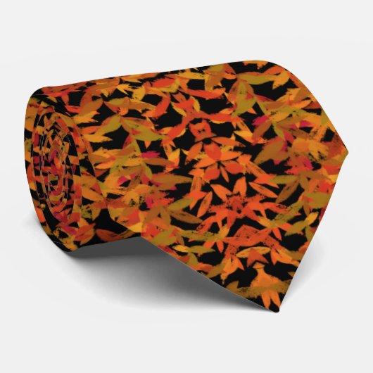 紅葉　秋の色彩　落葉　アート ネクタイ (ロール)