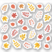 紅葉 秋 落ち葉 おしゃれ インテリア 葉 シール (正面)