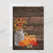 紅葉&素朴パンプキンスサンクスギビング 招待状 (裏面)