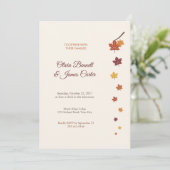紅葉 結婚式 招待状 (スタンド正面)