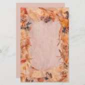 紅葉、茎、種子は黄色とオレンジ色に変わる 便箋 (正面/裏面)