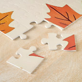 紅葉 落ち葉柄 パターン ジグソーパズル (側面)