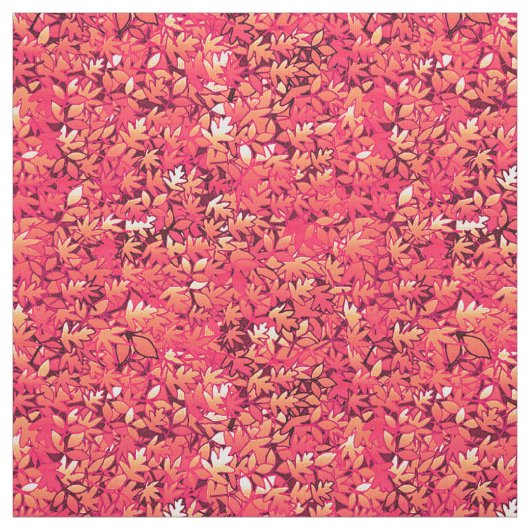 紅葉、赤とオレンジの色合い ファブリック (見本)