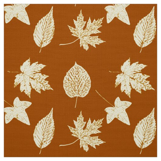 紅葉-錆の茶色およびクリーム ファブリック (見本)