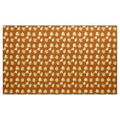 紅葉-錆の茶色およびクリーム ファブリック (ヤード)