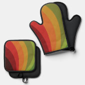 紅葉 鍋つかみ&鍋敷きセット (正面/裏面)