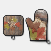 紅葉 鍋つかみ&鍋敷きセット (正面)
