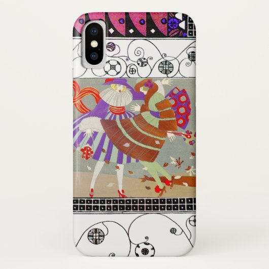 紅葉，風，渦巻きファッション衣装デザイナー Case-Mate iPhoneケース (裏面)