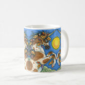 紅葉、馬のユニコーンの牡馬 コーヒーマグカップ (正面右)