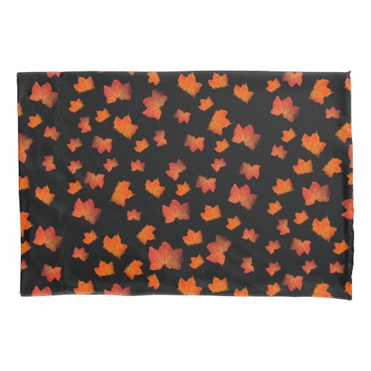 紅葉 高級 秋の葉 紅葉 ハロウィン 枕カバー (正面)