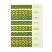 紅葉: 黄色い葉、差出人住所ラベル ラップアラウンド宛名ラベル (シート)