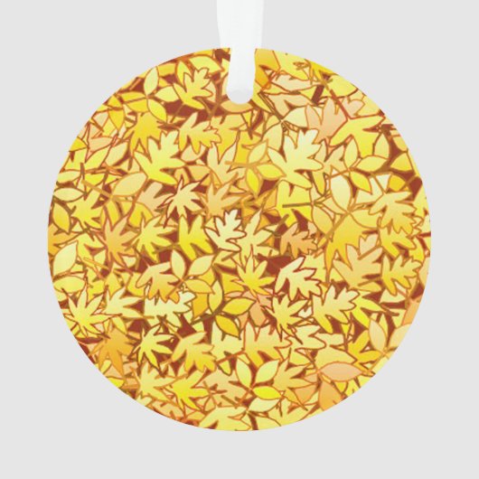 紅葉、黄金色 オーナメント (裏面)