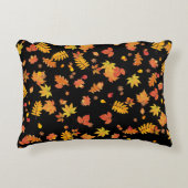 紅葉（黒） アクセントクッション (正面)