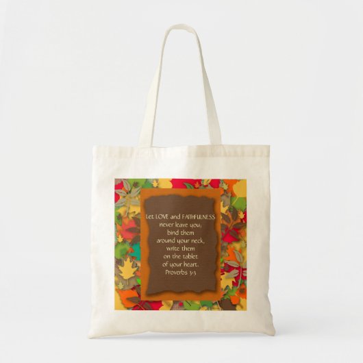 紅葉- Christian Bible Verse Tote Bag トートバッグ (正面)