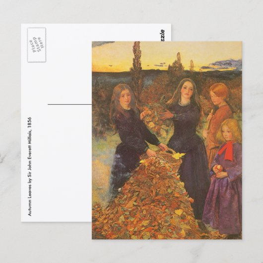 紅葉: Sir John Everett Millais ポストカード (正面/裏面)