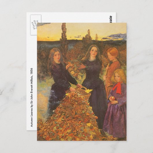 紅葉: Sir John Everett Millais ポストカード (正面/裏面)