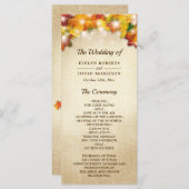 紅葉Burlapストリングラ結婚イト プログラム (正面/裏面)