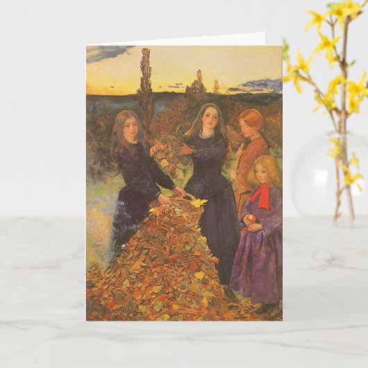 紅葉by Sir John Everett Millais カード (黄色い花)
