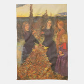 紅葉by Sir John Everett Millais キッチンタオル (縦)