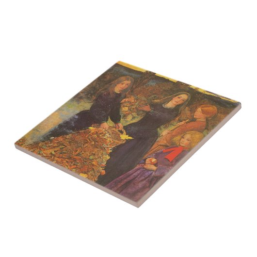 紅葉by Sir John Everett Millais タイル (側面)