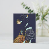 紅葉C Coles Phillipsによる焚き火 ポストカード (スタンド正面)