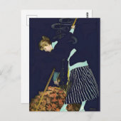 紅葉C Coles Phillipsによる焚き火 ポストカード (正面/裏面)