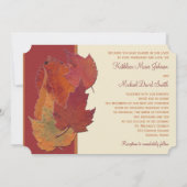 紅葉IIモノグラムの結婚式招待状2 招待状 (裏面)