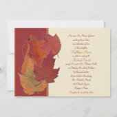 紅葉IIモノグラムの結婚式招待状 招待状 (裏面)