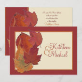 紅葉IIモノグラムの結婚式招待状 招待状 (正面/裏面)
