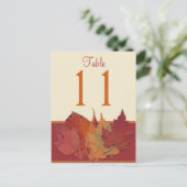 紅葉II表番号郵便カード ポストカード (スタンド正面)