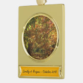 紅葉II黄秋撮影の天蓋 ゴールドプレートバナーオーナメント (左)