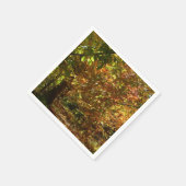 紅葉II黄秋撮影の天蓋 スタンダードカクテルナプキン (角)