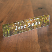 紅葉II黄秋撮影の天蓋 デスクネームプレート (側面)