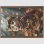 紅葉S6デコページの思慮深い可愛い猫 薄葉紙 (正面)