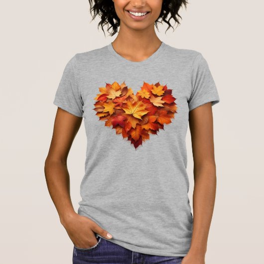 紅葉Tシャツハート Tシャツ (正面)