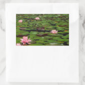 紅蓮の睡蓮の花池 長方形シール (バッグ)