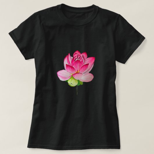 紅蓮の花水彩画素晴らし術 Tシャツ (デザイン正面)