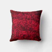紅薔薇の花 クッション (裏面)