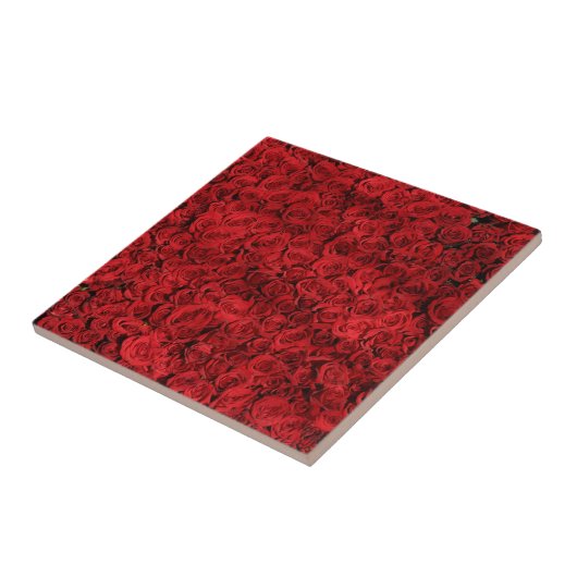 紅薔薇の花 タイル (側面)