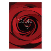 紅薔薇の花 テーブルナンバー (裏面)