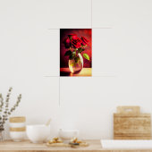 紅薔薇の花 ポスター (キッチン)