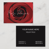 紅薔薇の花 名刺 (正面/裏面)