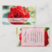 紅薔薇の花 名刺 (正面/裏面)